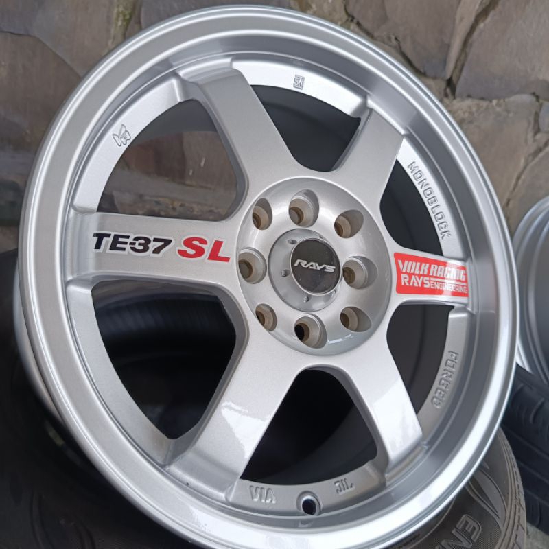 4 isi Velg R15 Volks rays TE 37 PCD 4 x 100, 4 x 114, lebar 6,5 ET 40 Baru Harga yg tertera untuk 1 
