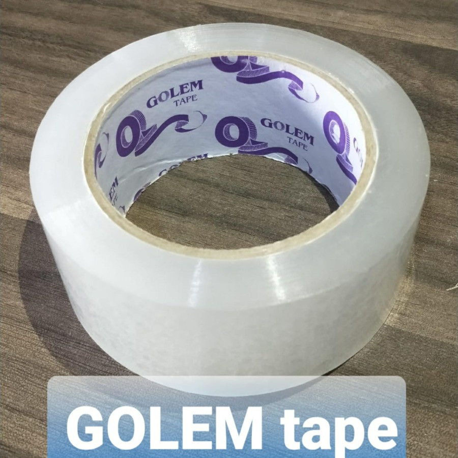 

Lakban Bening GOLEM TAPE FULL Transparan 48mm 90 yard