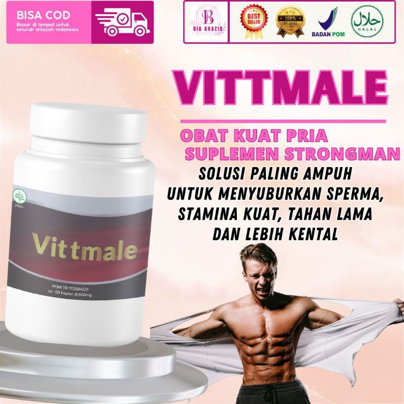 [SPESIAL SUPER PROMO] VITTMALE isi 30 Kapsul - Suplemen Stamina Pria Tangguh  -Suplemen Kesehatan He