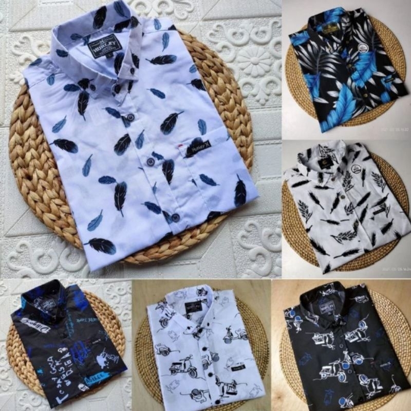 Terbaru kemeja motif pria dewasa / hem pria casual motif / kemeja hawai kemeja