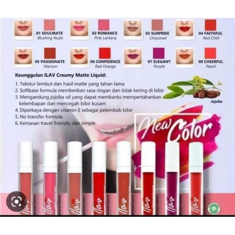 Lipstik ilav. lipstik herbal HWI . lipstik tahan lama dan tahan air