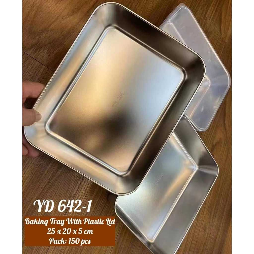 FOOD BOX STAINLESS 304 TUTUP /WADAH SAYURAN MAKANAN MULTIFUNGSI STAINLESS DENGAN TUTUP / FOOD TRAY T