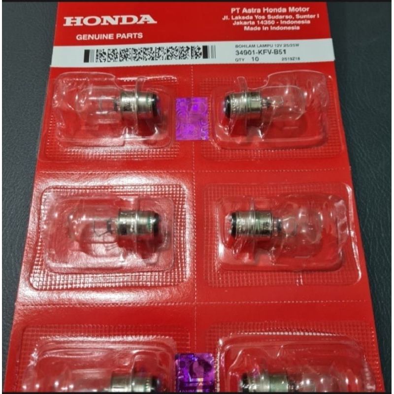 Bohlam lampu depan Motor 12V 25/25 Watt KFV untuk semua Motor Bebek dan Metic Lampu Bohlam depan motor honda Lampu Bohlam depan motor Matic bohlam Depan honda vario beat scoopy supra x grand astrea legenda kharisma revo blade  bohlam depan honda matik