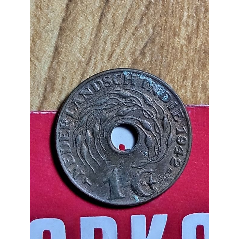 Koin 1 sen Hindia Belanda 1942
