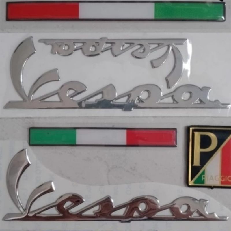 emblem tulisan vespa buat motor listrik zuzu green Teck uwinfly T3 T3S T3 pro exotic aksesoris vespa