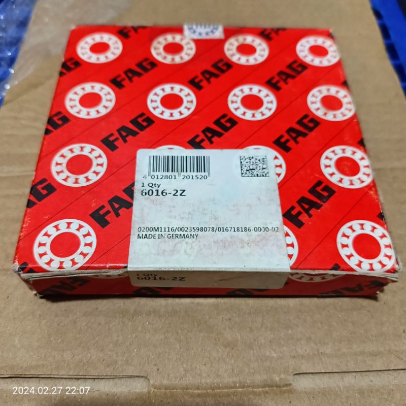 6016 ZZ / 6016 2Z FAG Ball Bearing