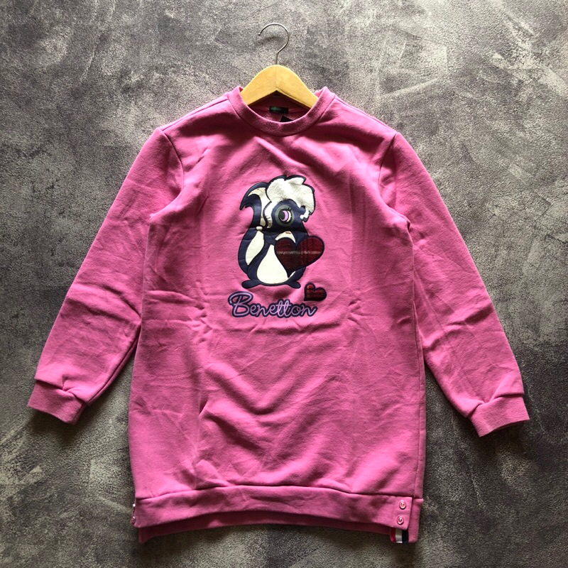 Crewneck Tunic BENETTON Second Pink , STILE BENETTON Second Crewneck Tunic Second