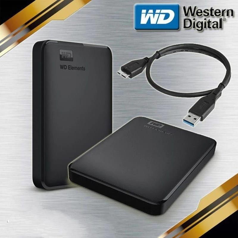 HARDISK EKSTERNAL WD ELEMENTS USB 3.0 NEW - HDD 320GB 500GB 1TB GARANSI 1 TAHUN