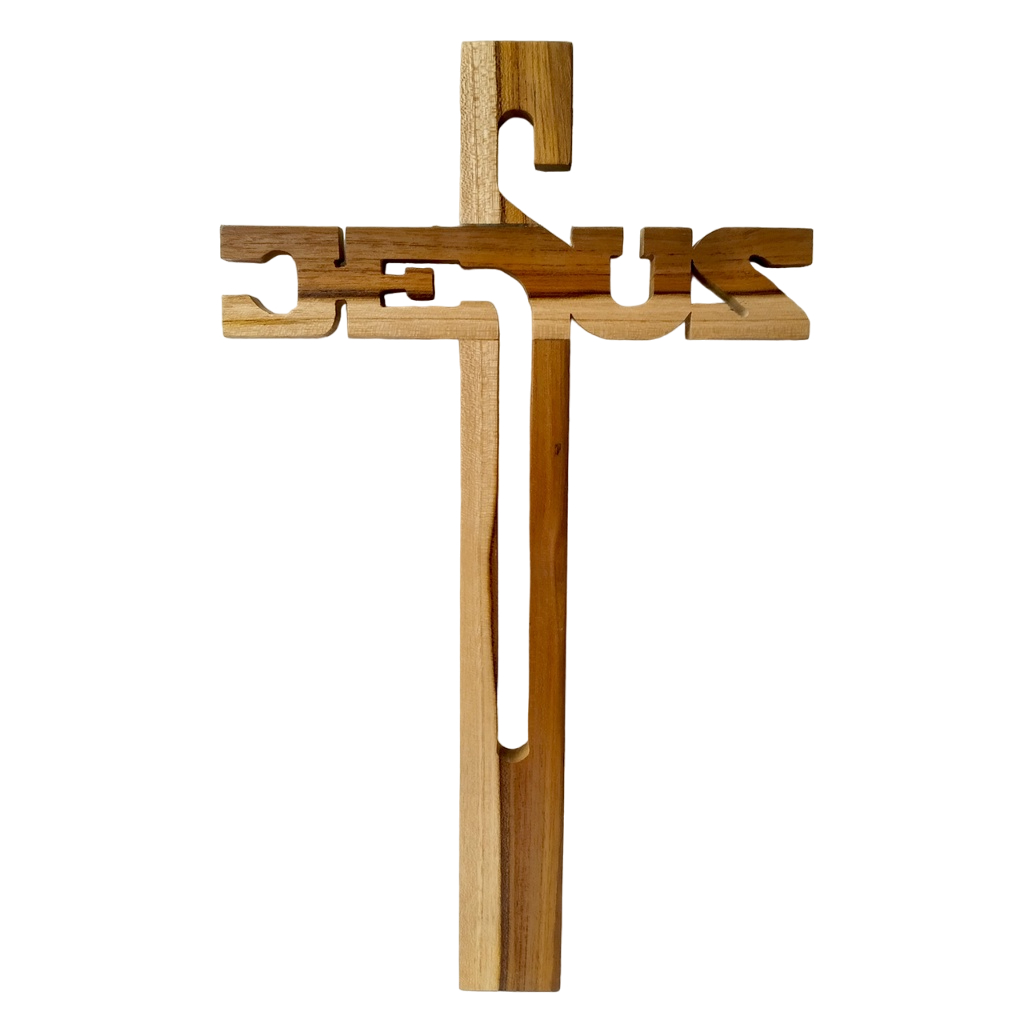 salib gantung ukir jesus kayu jati -ukuran besar 40cm
