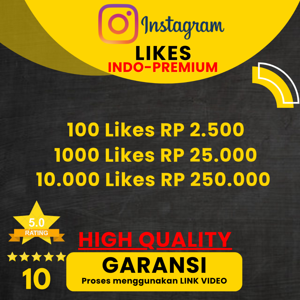 Likes Instagram Indonesia HIGH QUALITY - PERMANEN & BERGARANSI