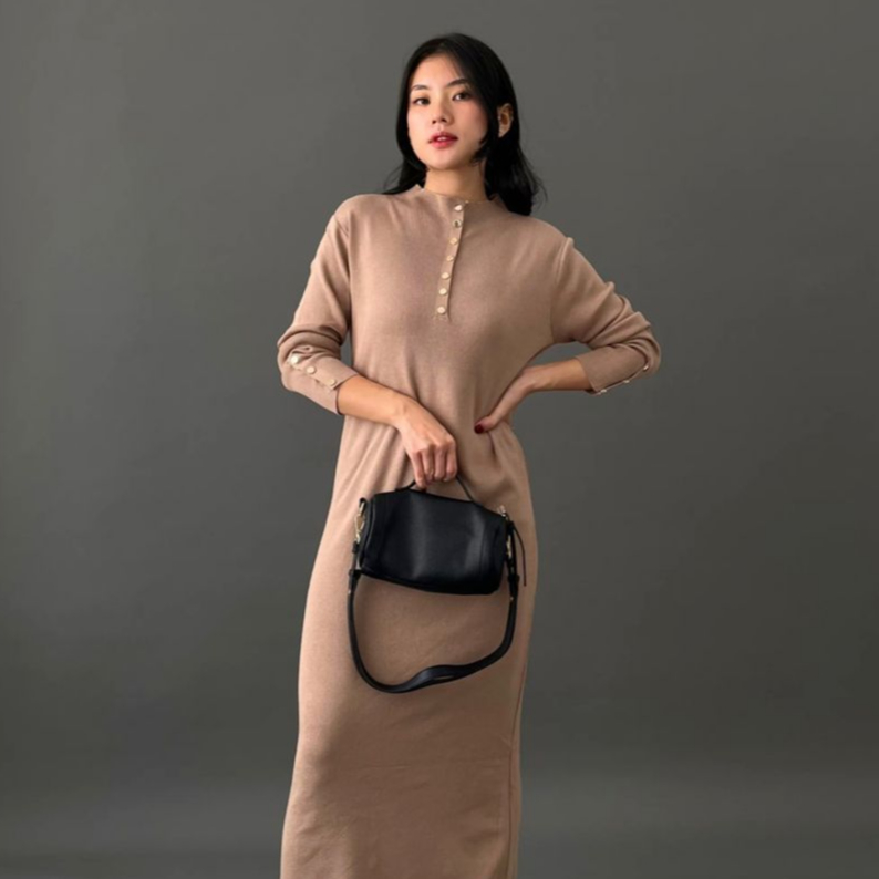 PG | FIRSTY KNITT DRESS [LENGAN PANJANG]