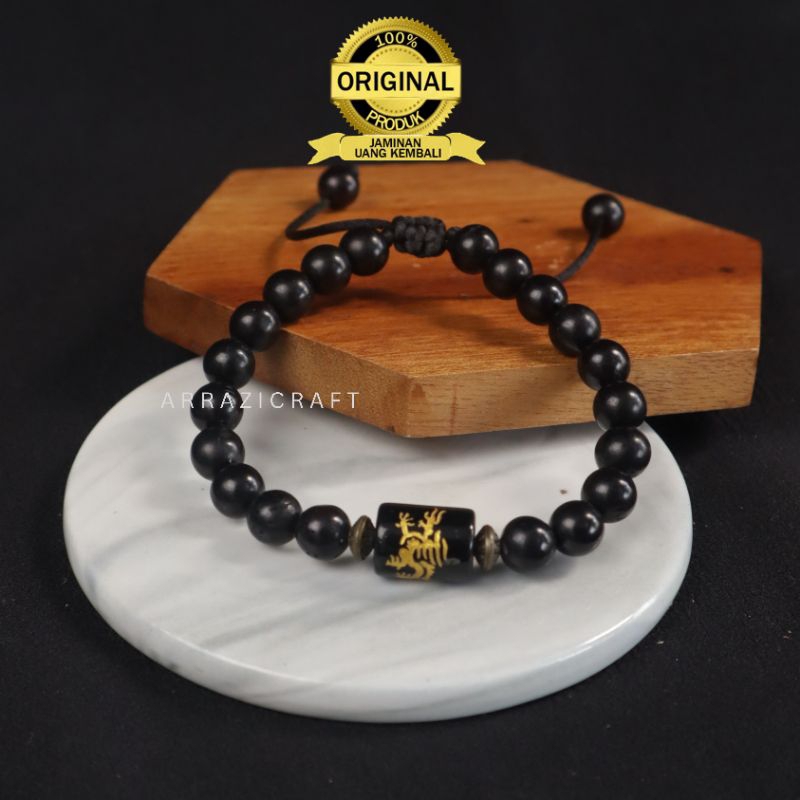 Gelang Dragon Kokka Kokkah Kaokkah Hitam Asli 100% Sertifikat Arab Pria Wanita