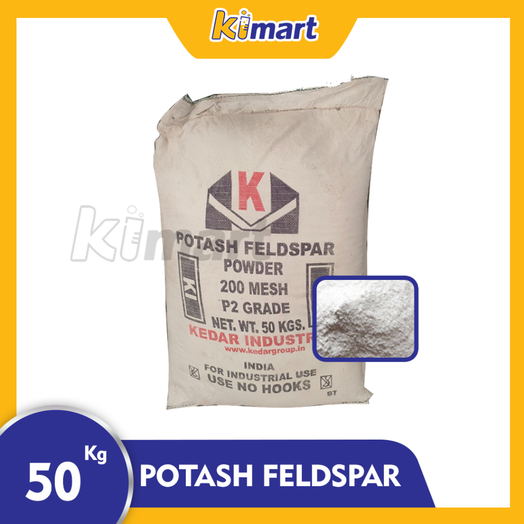 Potash Feldspar Powder Bubuk Potassium Feldspar Mesh 200 50kg Bahan Cat Plastik Kaca dan Keramik