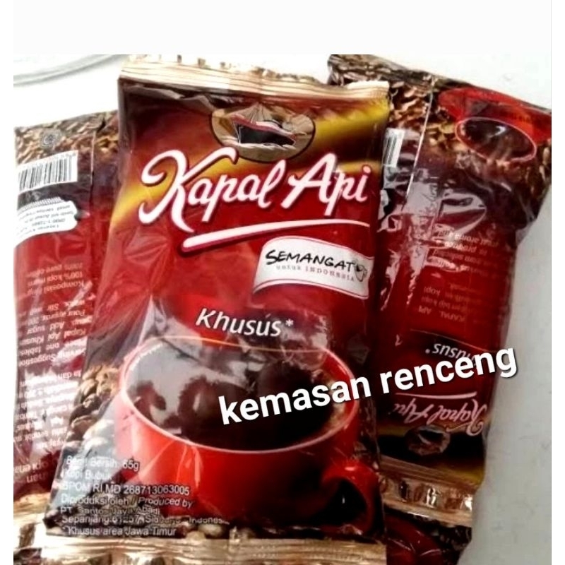 

Kopi Kapal Api mutu khusus 65 gr renceng 10 sachet