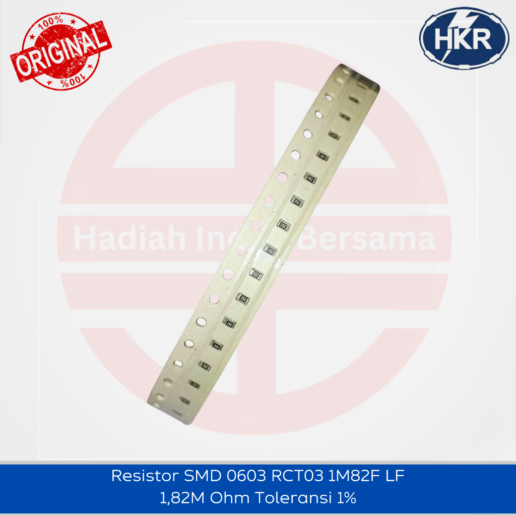 10 Pcs Chip Resistor SMD 0603 1M82 1,82M Ohm Toleransi 1% Original HKR