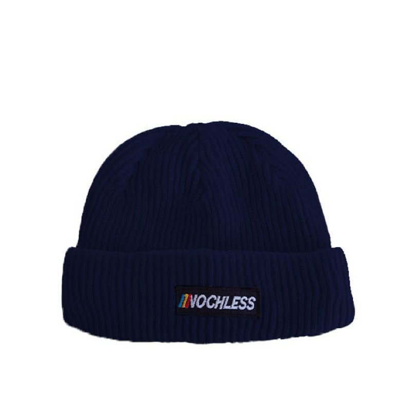 NOCHLESS-BEANIE HAT NAVY | topi kupluk beanie hat topi pria wanita dewasa