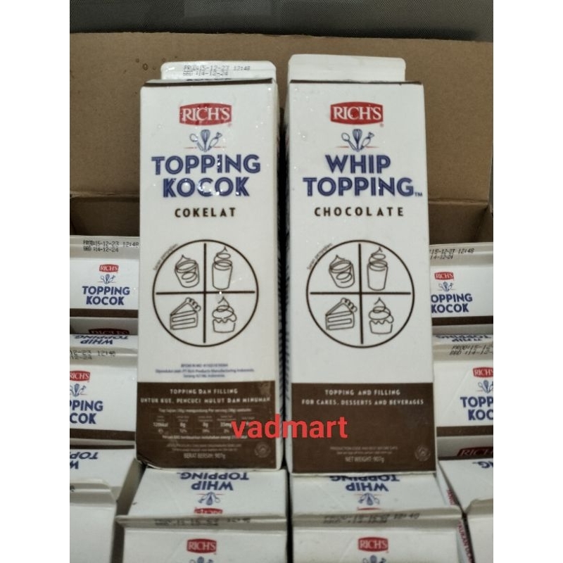 

Rich's whip chocolate /toppping kocok cokelat