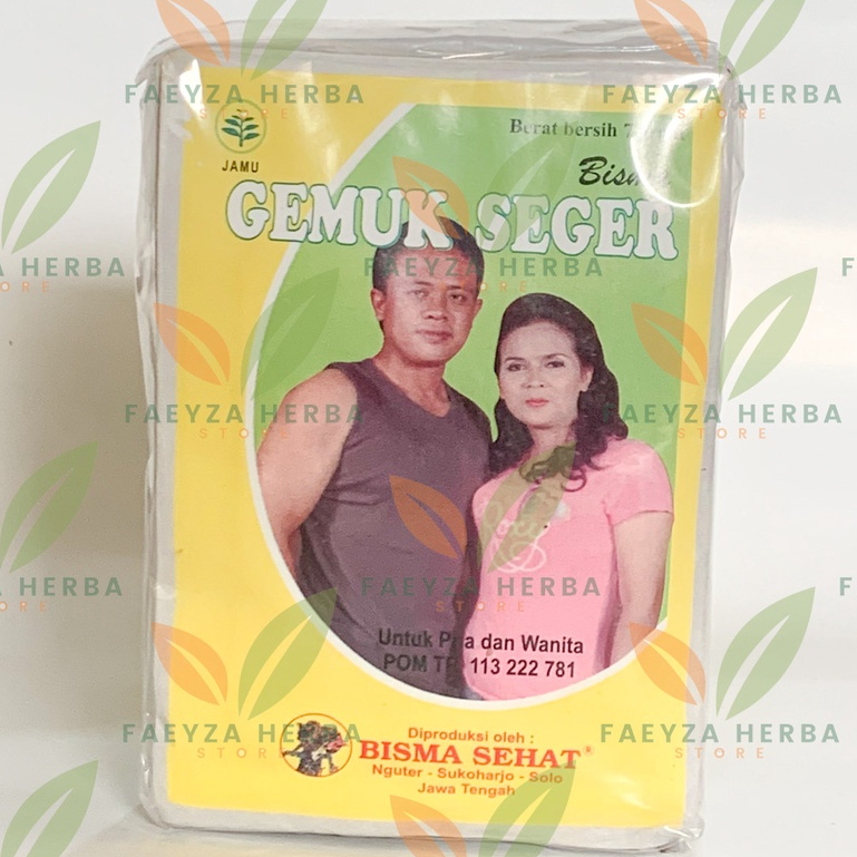 

Jamu Gemuk Seger Serbuk jamu nafsu makan isi 10 Sachet Bisma Sehat