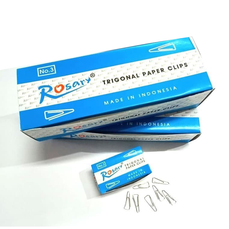 

Clip Trigonal No.3 / Trigonal Paper Clips No.3 - Rosary (1 pak isi 10 dus kecil)