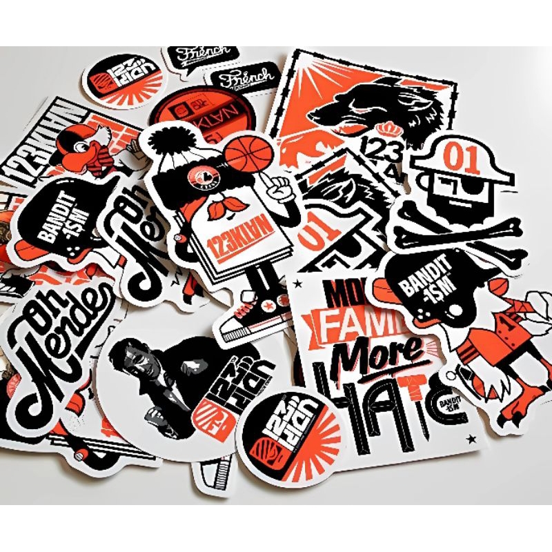 

COD Stiker Costum Untuk Brand, Label dll ( Ukuran Lebar Kesamping 4-5cm ) 50 Stiker+Bonus