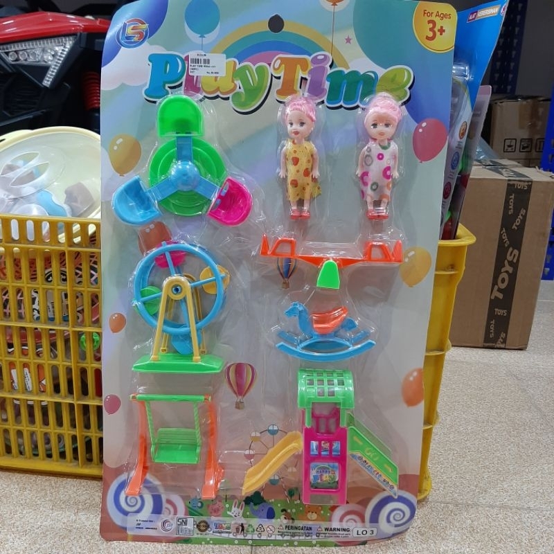 Mainan boneka berbie taman bermain/Play Time Mika LO3