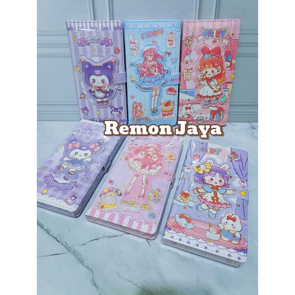 

BUKU MEMO NOTEBOOK MAGNET PANJANG/ BUKU HARIAN KARAKTER LUCU LUCU