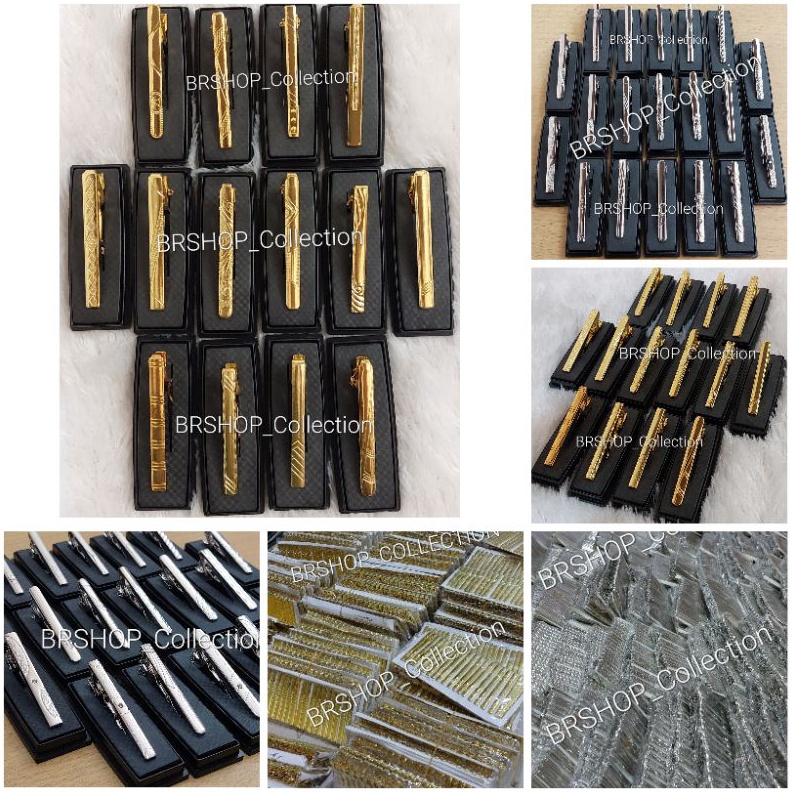 Jepit dasi premium silver putih gold emas penjepit dasi klip silver putih gold ART K2U8