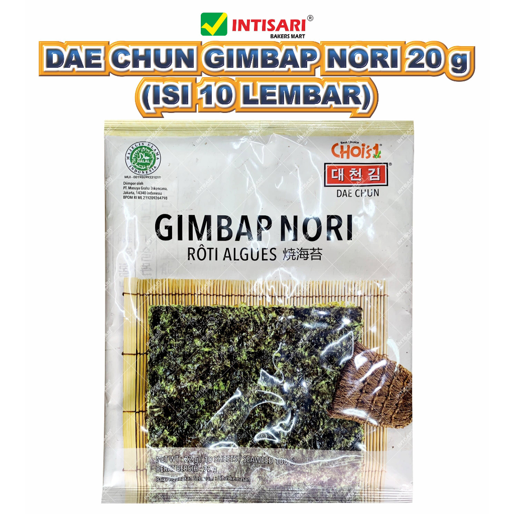 DAE CHUN GIMBAP NORI 20 G (ISI 10 LEMBAR)