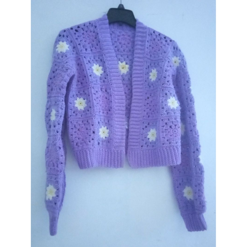 Cardigan daisy crochet (cardigan rajut tangan/crochet handmade)