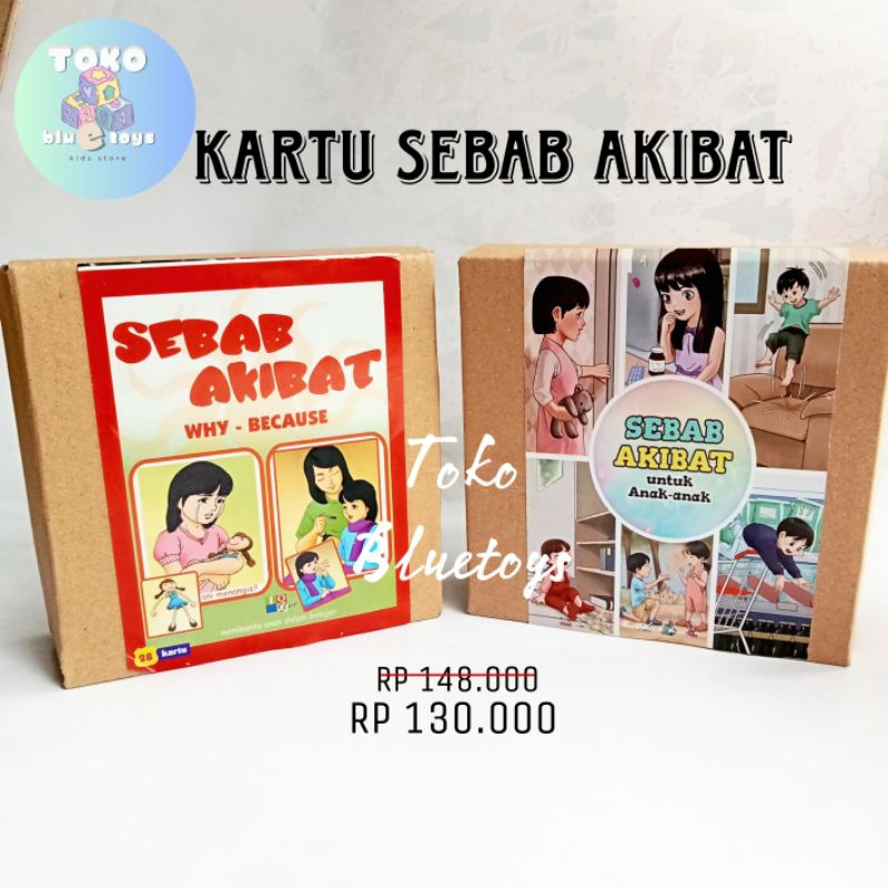 [BLUETOYS] Kartu Sebab Akibat/IQ Development/Kartu Terapi Wicara Perilaku Autis