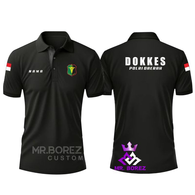 Kaos Polo Dokkes Polri Daerah / Kaos Kerah Dokkes / Kaos Wangki Dokkes Polri Daerah / Baju Kaos Pria