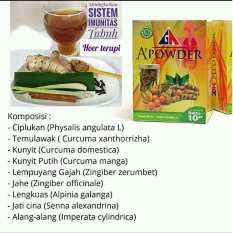 A Powder GM /herbal lambung/pencernaan