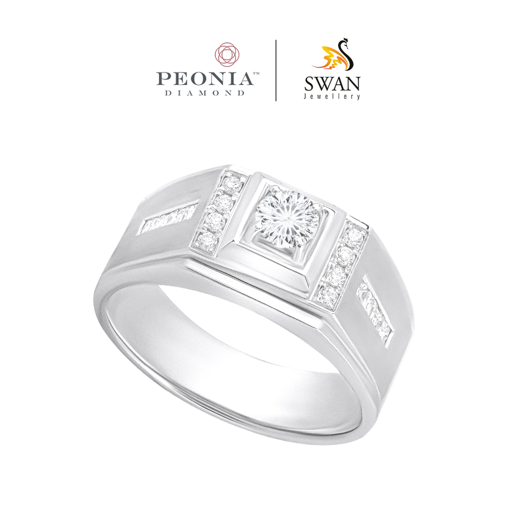 Cincin Berlian Pria Peonia 0.3 Sertifikat GIA FMR1303087 By Swan Jwl