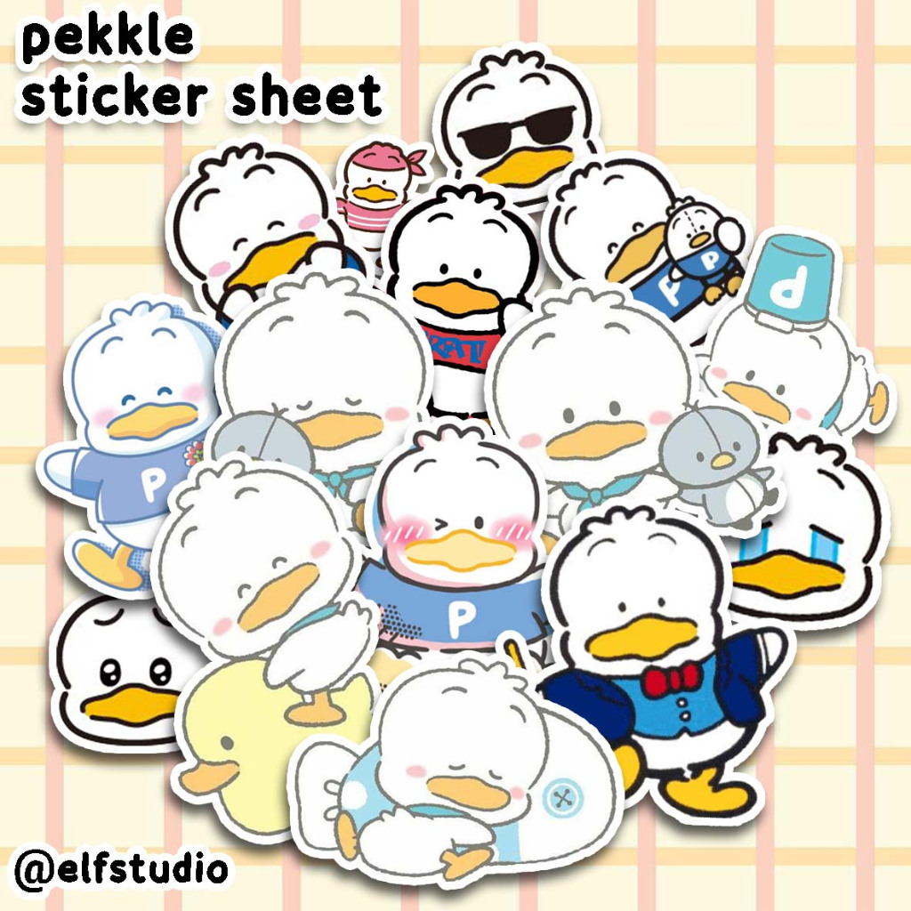

Pekkle Stiker Pack Sanrio Aesthetic Duck Dekorasi Tumblr Sticker Bebek Journal Diary Scrapbook Pekkuru Buku Jurnal