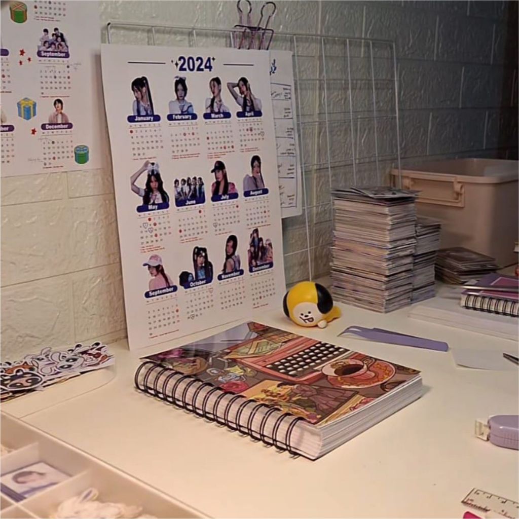 

Custom Notebook Soft Cover Spiral [100] | Aesthetic | Cute | freebies bookmark-sticker