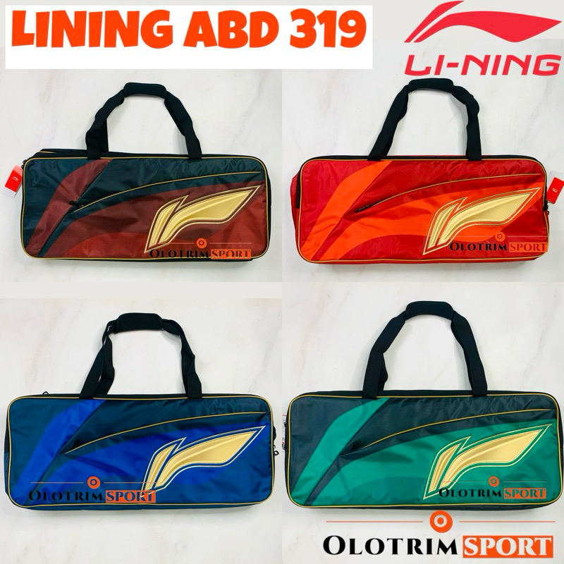 Tas Badminton LINING PETAK ABDT 319 SQUARE 3R 3 R Resleting Original