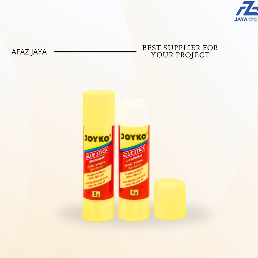 

LEM KERTAS STICK PUTAR JOYKO GLUE STICK 8GR PEREKAT KERTAS BATANG (10PCS)