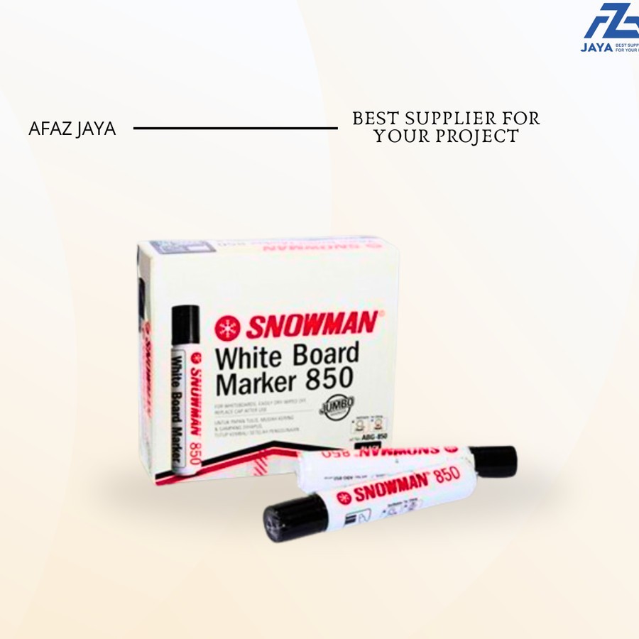 

SPIDOL HITAM SNOWMAN WHITEBOARD 850 JUMBO PER PACK SPIDOL PAPAN TULIS