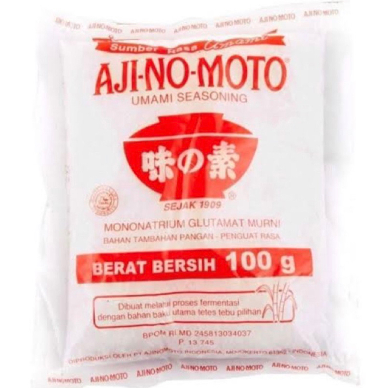 

Ajinomoto 100gr 1 pak isi 10 bks / bks