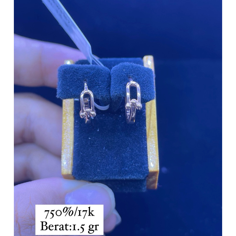 anting fashion emas kadar 750%/17k