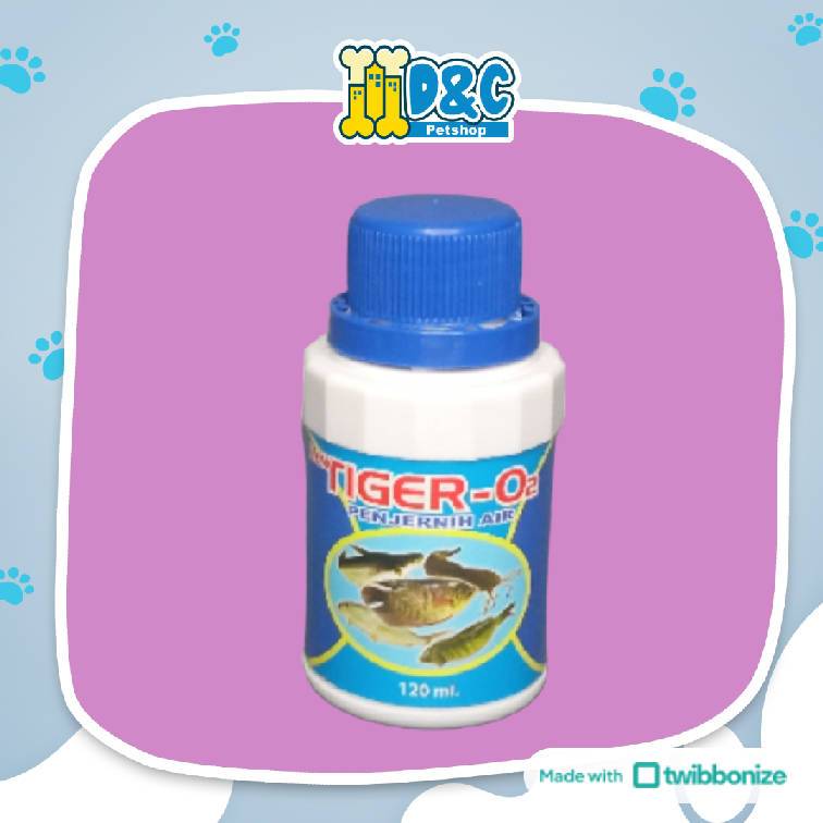 TIGER O2 125 ML - PENJERNIH AIR KOLAM IKAN KOI IKAN LELEIKAN NILA, PEMBERSIH AIR KOLAM IKAN