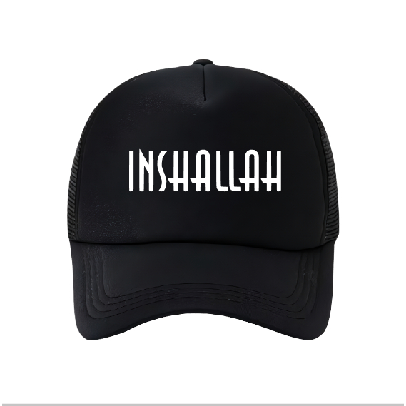 Topi trucker islami islamic Logo Inshallah Premium Grosirsweterbandung