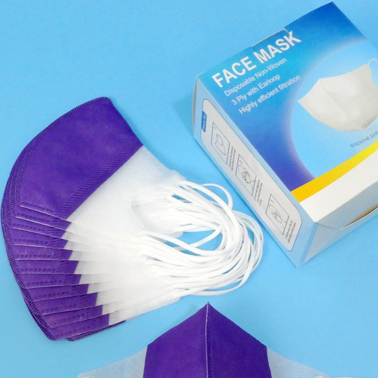 Oname.id Masker Dewasa Duckbill (Isi 50pcs) List 3Ply Earloop Dan Headloop Hijab Warna Import