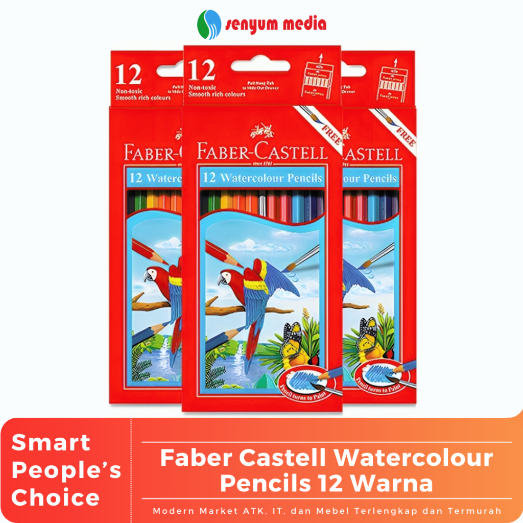

Faber Castell Watercolour Pencils 12 Warna (1 Pcs) (S:PCS)