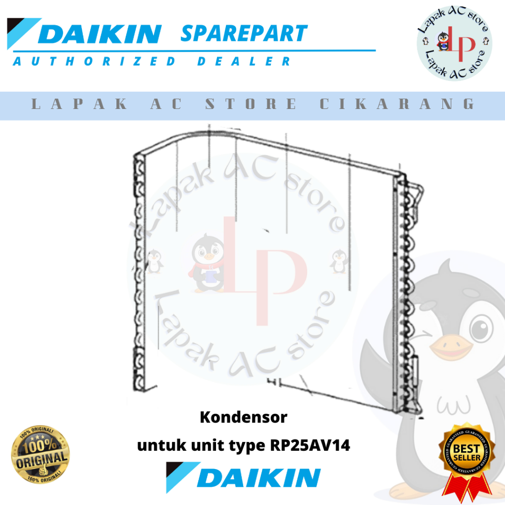 Kondensor  AC DAIKIN Malaysia 1 PK RP25AV14