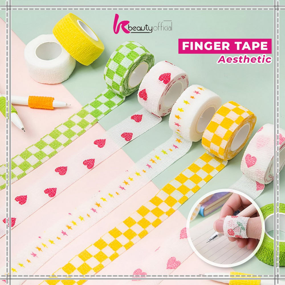 

KB-A83 Finger Tape Motif Lucu Plester Pelindung Jari Pelajar Serbaguna / Writing Finger Tape Perlengkapan Sekolah / Protective Tape Perban Jari Aesthetic