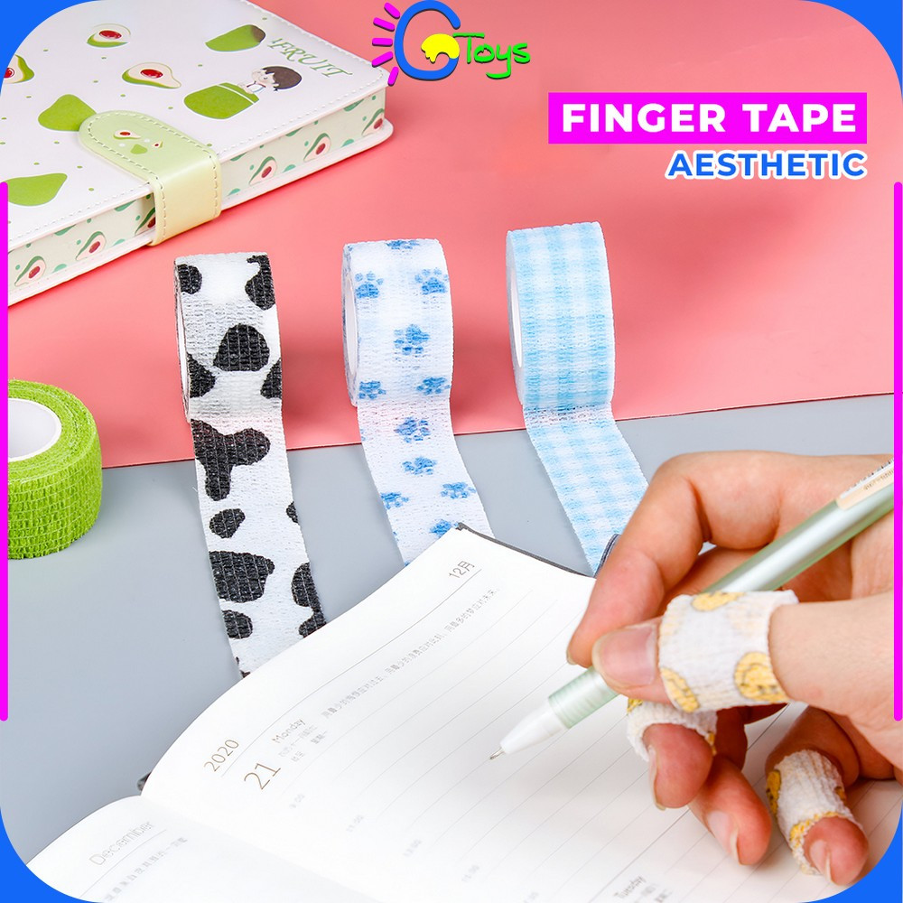 

CR-A83 Finger Tape Motif Lucu Plester Pelindung Jari Pelajar Q/ Writing Finger Tape Perlengkapan Sekolah / Protective Tape Perban Jari Aesthetic