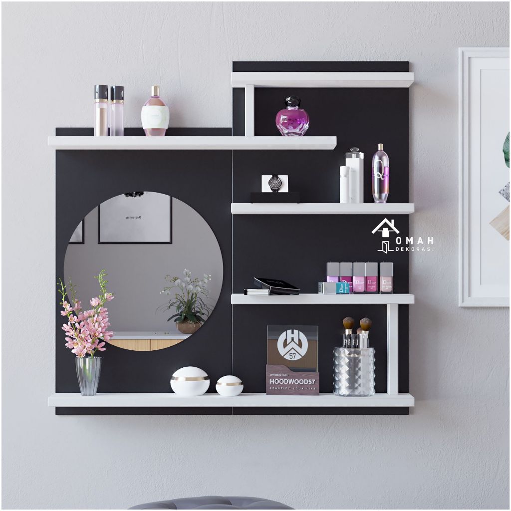 RAK MAKEUP GANTUNG / MEJA RIAS GANTUNG / RAK RIAS 021 / MEJA RIAS DINDING / KACA RIAS DINDING CANTIK