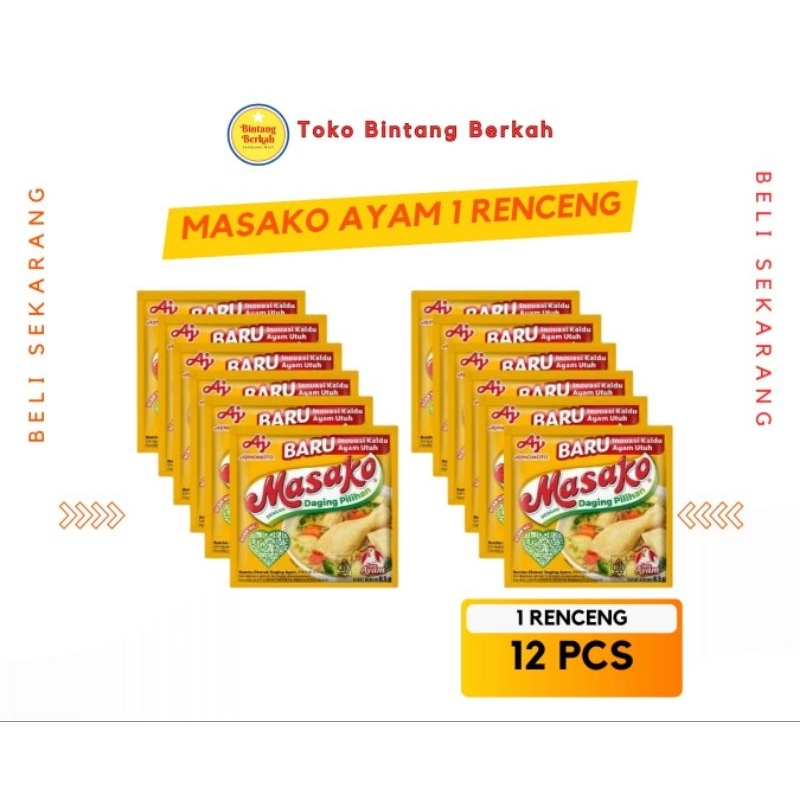 

masako rasa ayam 9gr x12 renceng