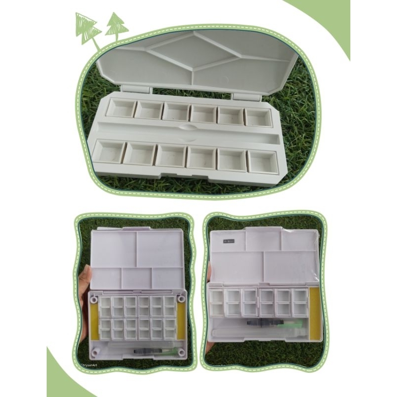 

Empty Watercolor Box/Tempat Cat Air Bahan Plastik